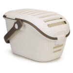 Curver Pet Transportbox L 51x38x33 cm – Rattan-Optik mit Easy-Car-System
