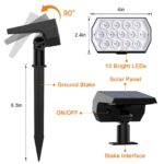 Flaow RGB Solar Gartenleuchte mit 65 LED – IP65 Solarstrahler für Garten & Terrasse (2er-Set) – Bild 4