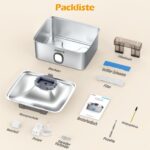 SIBAYS 15L Edelstahl Trinkbrunnen für Hunde & Katzen – Ultra-leise Wasserschale mit LED & 5-stufiger Filterung – Bild 7
