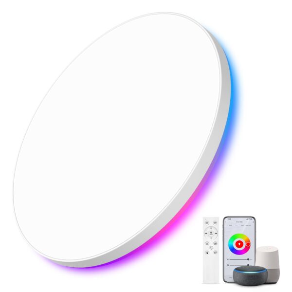 36W LED-Deckenleuchte Ø30cm mit RGB & Sprachsteuerung – Smart Deckenlampe für Alexa & Google