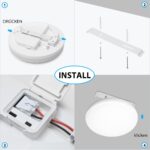 LVWIT 18W LED Deckenlampe Ø280mm – IP65 Badlampe mit 1800lm Neutralweiss – Bild 4