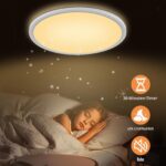 Oumida LED-Deckenleuchte 30cm Dimmbar mit Fernbedienung – 24W Schlafzimmer Lampe – Bild 4