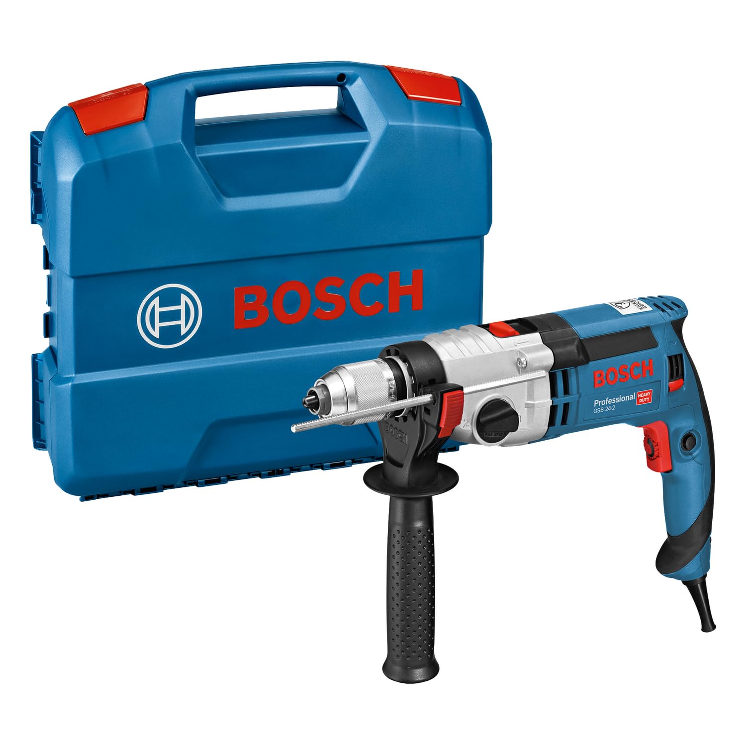 Bosch Professional GSB 24-2 Schlagbohrmaschine 1100W – Profi-Bohrmaschine mit KickBack Control