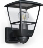 Steinel L 10 S Aussenwandleuchte Schwarz – 180° Bewegungsmelder für Hauseingang & Garten