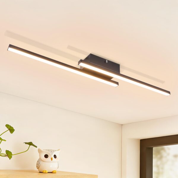 Glitzerlife LED Deckenleuchte 60cm – Moderne Deckenlampe Warmweiss 12W für Küche & Wohnzimmer
