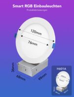 Govee RGBWW LED-Einbaustrahler 4er Set, 850lm, 2700K-6500K – Smart Deckenspots mit Matter & Alexa – Bild 7