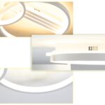 Amdelne LED Deckenleuchte 50cm 2-Ring Design – 36W Dimmbar mit Fernbedienung für Wohnzimmer – Bild 6