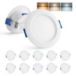 Gr4tec LED Einbauspots 230V 4W – 10er Set Deckenspots mit 3 Farbtemperaturen