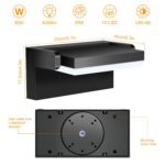 ledmo 60W LED Wandleuchte Aussen Schwarz 3000K 360° drehbar IP65 5000lm – Professionelle Aussenbeleuchtung – Bild 10