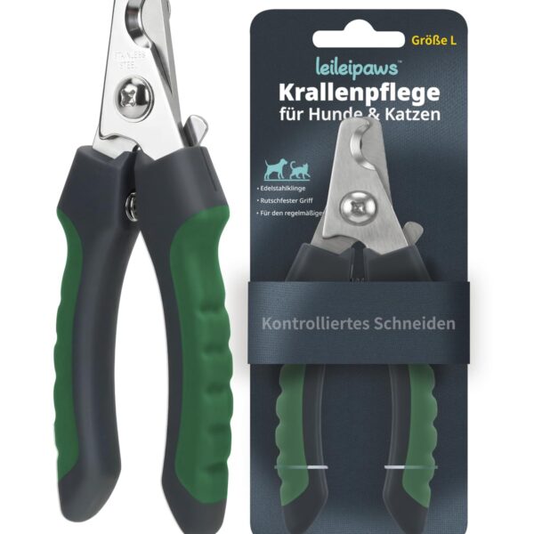 Leileipaws Krallenschneider für Hunde & Katzen – Grösse L & M für sichere Krallenpflege