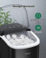Silonn Eiswürfelmaschine 12 kg/24h – Eiswürfelbereiter mit 2 Größen & Selbstreinigung – Bild 2