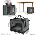 VOUNOT® Hundebox faltbar M (60x44x44cm) – Transportbox für Hunde & Katzen mit Oxford-Gewebe – Bild 4