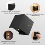 JVURICE LED Wandleuchte IP67 12W – Aluminium Up-Down für Innen & Aussen – Bild 2