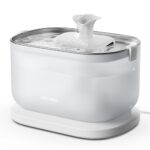 PETLIBRO Dockstream Katzenbrunnen 2.5L Edelstahl – Kabellose Pumpe, 23dB ultraleise