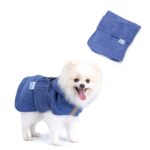 Nobleza Hundebademantel Grösse S – Mikrofaser mit Klettverschluss für Katzen & Hunde