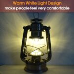 WisHomee Vintage LED Hurricane Laterne Kupfer – Batteriebetrieben mit Dimmfunktion – Bild 5