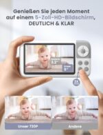 GHB Babyphone mit Kamera 5 Zoll IPS Display – Sichere Überwachung ohne WLAN – Bild 7