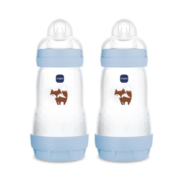 MAM Easy Start Babyflasche 260 ml 2er-Set – Anti-Kolik System für gemischtes Stillen