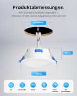 Gr4tec LED Einbauspots 230V 4W – 10er Set Deckenspots mit 3 Farbtemperaturen – Bild 4