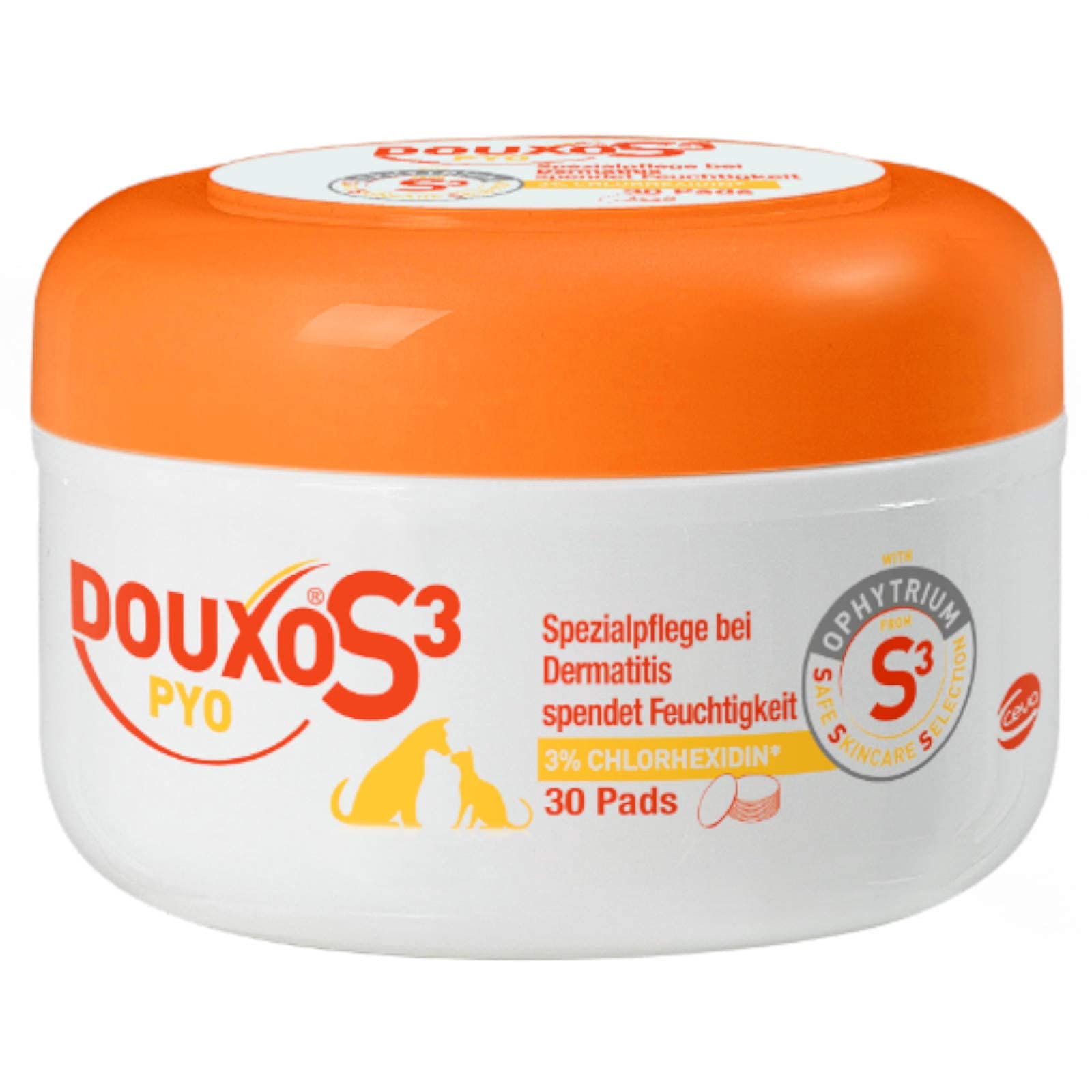 DOUXO S3 Pyo Pads 30 Stk. – Antiseptische Pflege-Tücher für Hunde & Katzen