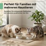 YULL Erhöhte Keramik Katzennäpfe 2er Set – Ergonomischer Futternapf & Wassernapf für Katzen – Bild 7