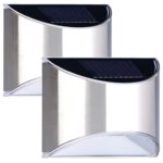 Lunartec 4er-Set Solar-LED-Wandleuchte mit Lichtsensor – Edelstahl IP44 für Aussen – Bild 5