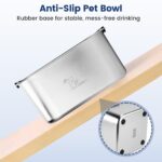 PETTOM Wassernapf 3L aus 304 Edelstahl – Auslaufsicherer Hundenapf mit Spritzschutz – Bild 4
