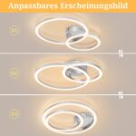Homefire LED Deckenlampe 40cm Silber – 3000K Warmweiß, 23W für Wohnzimmer & Küche – Bild 6