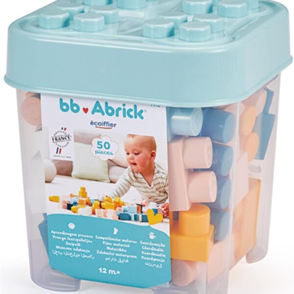 Ecoiffier Bausteine 50-teilig – Motorik-Spielzeug für Babys ab 12 Monaten Made in France
