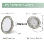 URing 3er Set LED Einbaustrahler 12V Warmweiss Dimmbar – 3,5W Möbelleuchte Flach – Bild 3