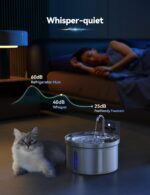 FEELNEEDY Kabelloser Katzenbrunnen 3,5L Edelstahl mit Bewegungsmelder & 4000mAh Akku – Bild 7