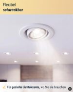 GU10 Einbaustrahler 10er Set Ø68mm – Schwenkbare Deckenspots weiß matt für LED & Halogen – Bild 5