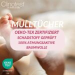 Clinotest Mullwindeln 10er Set – 80x80 cm Baumwolle, waschbar bis 95°C für Babys – Bild 4