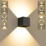 SANSHI LED Wandleuchte 12W IP65 – Innen- & Aussenbeleuchung mit verstellbarem Abstrahlwinkel