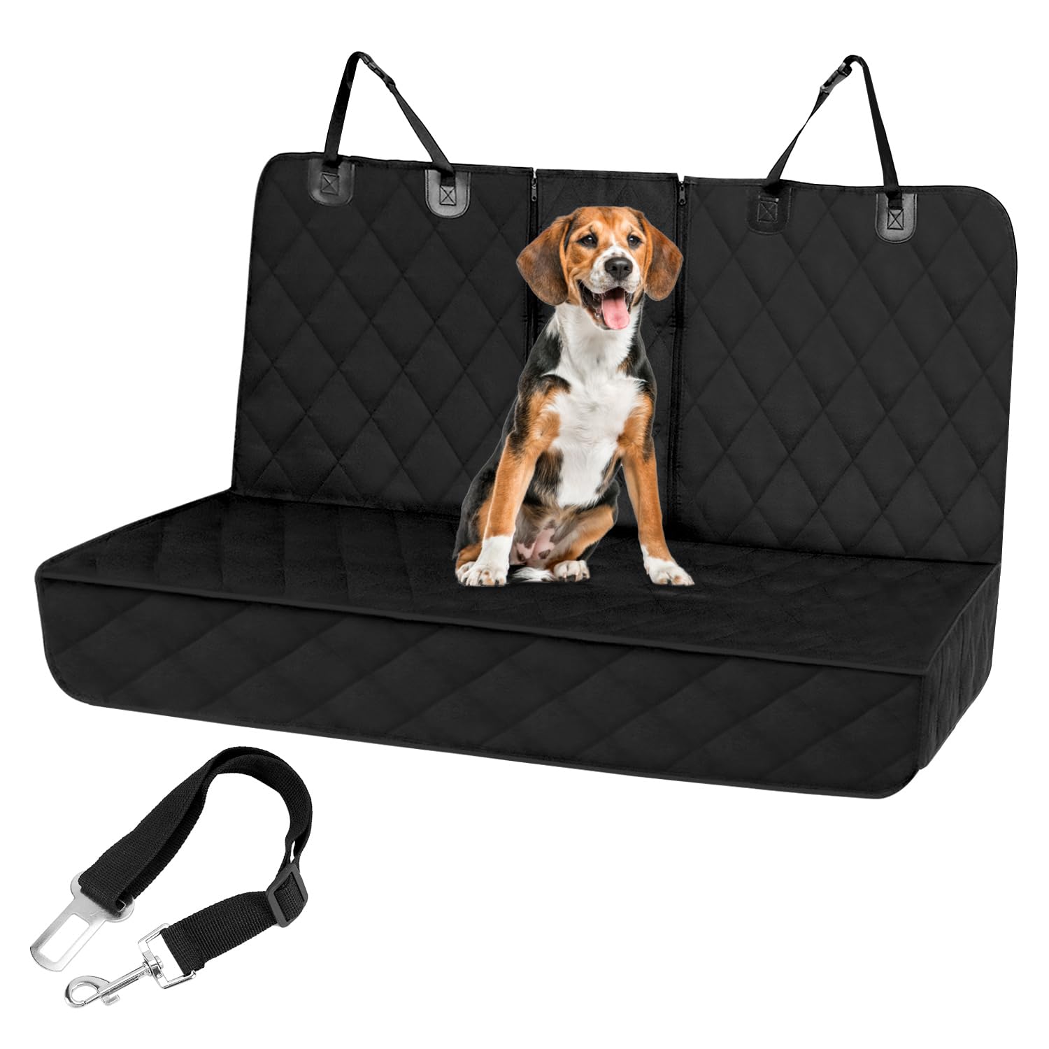 QWORK Autoschondecke Rücksitz – Wasserdichter Sitzbezug für Hunde & Haustiere