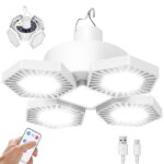 LeKaufen 169 LED Solar Campinglampe mit Fernbedienung – 8000 Lumen 360° Beleuchtung