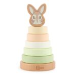 Bieco Hase Fine Stapelturm – FSC® Holz Motorikspielzeug für Babys ab 1 Jahr