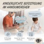 Kindsblick® Safari Kindergarderobe Naturfarben – 4 Haken Wandgarderobe inkl. A4 Poster – Bild 5