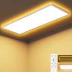 SNADER LED Panel Deckenleuchte 58x20cm, 24W Dimmbar mit Fernbedienung – Intelligente Deckenlampe für jeden Raum