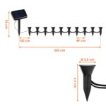 Spetebo LED Solar Pflanzenstrahler 10er Set – Warmweisse Mini Gartenleuchten mit Erdspiss – Bild 2