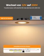 Sanyoung 3er Set LED Einbaustrahler 12V Dimmbar 3000K IP44 – Ultradünn für Wohnmobil & Boot – Bild 5