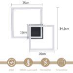 Homefire LED-Deckenleuchte 20W mit schwenkbarem Design – Moderne Deckenlampe 3000K für Küche & Wohnzimmer – Bild 4
