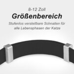 JIARUI AirTag Katzenhalsband – Dehnbar & Sicher für alle Katzengrossen – Bild 5