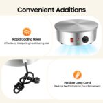 WOLEGM Crêpes Maker 2800W – Grosse Backfläche 45cm Ø für professionelle Crêpes, Pancakes & Tortillas – Bild 7