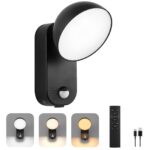 NIORSUN Akku-Aussenlampe mit Bewegungsmelder – 10000mAh, 4 Modi, dimmbar & IP65