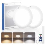 Homelist Akku-Deckenleuchte mit Bewegungsmelder & Fernbedienung – 12000mAh, 3 Lichtfarben, 2er Set