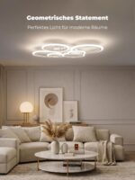 YOLEDY 6-Ring LED-Deckenleuchte mit Fernbedienung & App-Steuerung – Dimmbar für Wohnzimmer – Bild 7