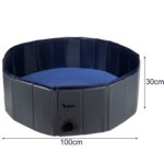Purlov Faltbarer Hundepool 100x30 cm – 230L Gartenpool mit Ablaufventil für Hunde – Bild 3