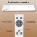 SNADER LED Deckenleuchte mit Bewegungsmelder & Fernbedienung – 12000 mAh Akku – Bild 6