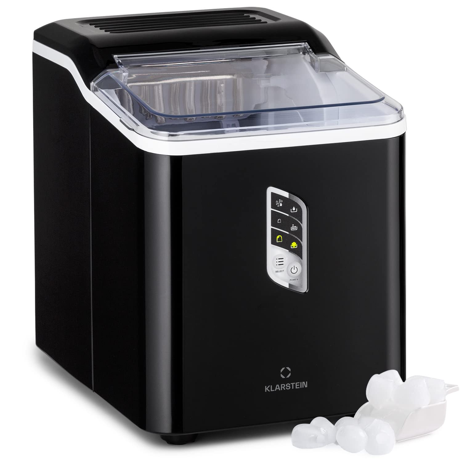 Klarstein Eiswürfelmaschine 1,5L – Schnelle Eisherstellung 12kg/24h mit Selbstreinigung